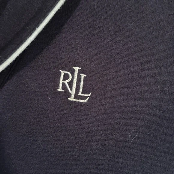 Lauren Ralph Lauren Navy blue Sleep Shirt with Logo and Pockets Sz Large - Picture 4 of 4